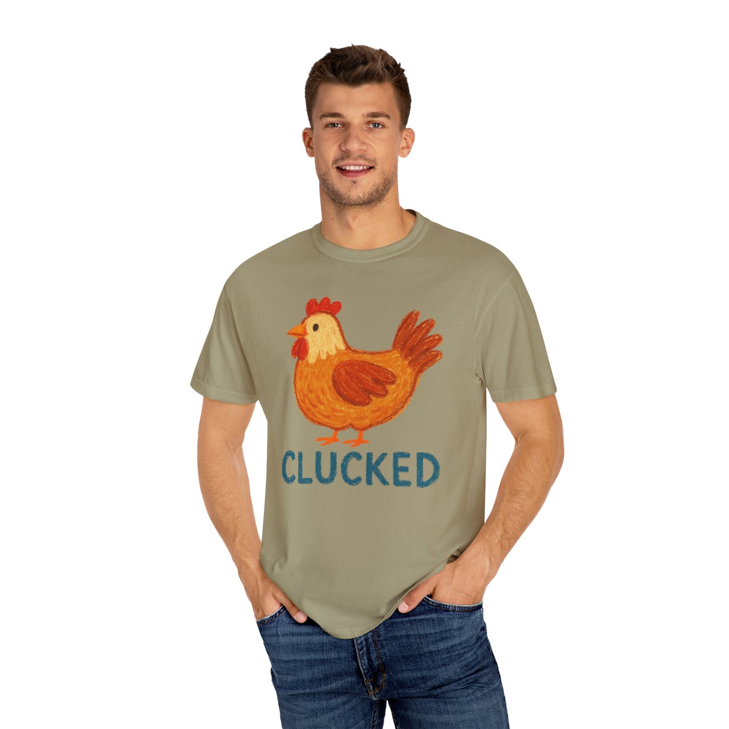 Clucked Funny Chicken Lover Comfort Colors T-Shirt, Chicken Graphic Tee, Unisex Tee, Garment-Dyed Shirt, Chicken Mom Gift, Animal Lover
