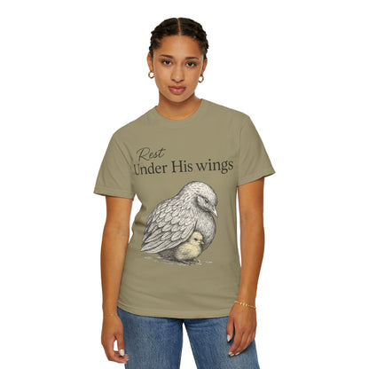 Under His Wings, Faith Comfort Colors T-shirt