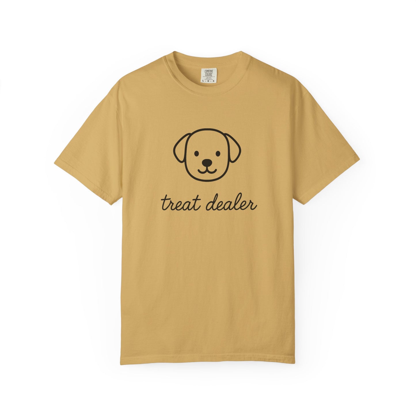 Treat Dealer Comfort Colors Unisex T-shirt, Dog Lover Shirt, Pet Owner Tee, Gift for Dog Mom, Casual Tee, Garment Dyed Tshirt