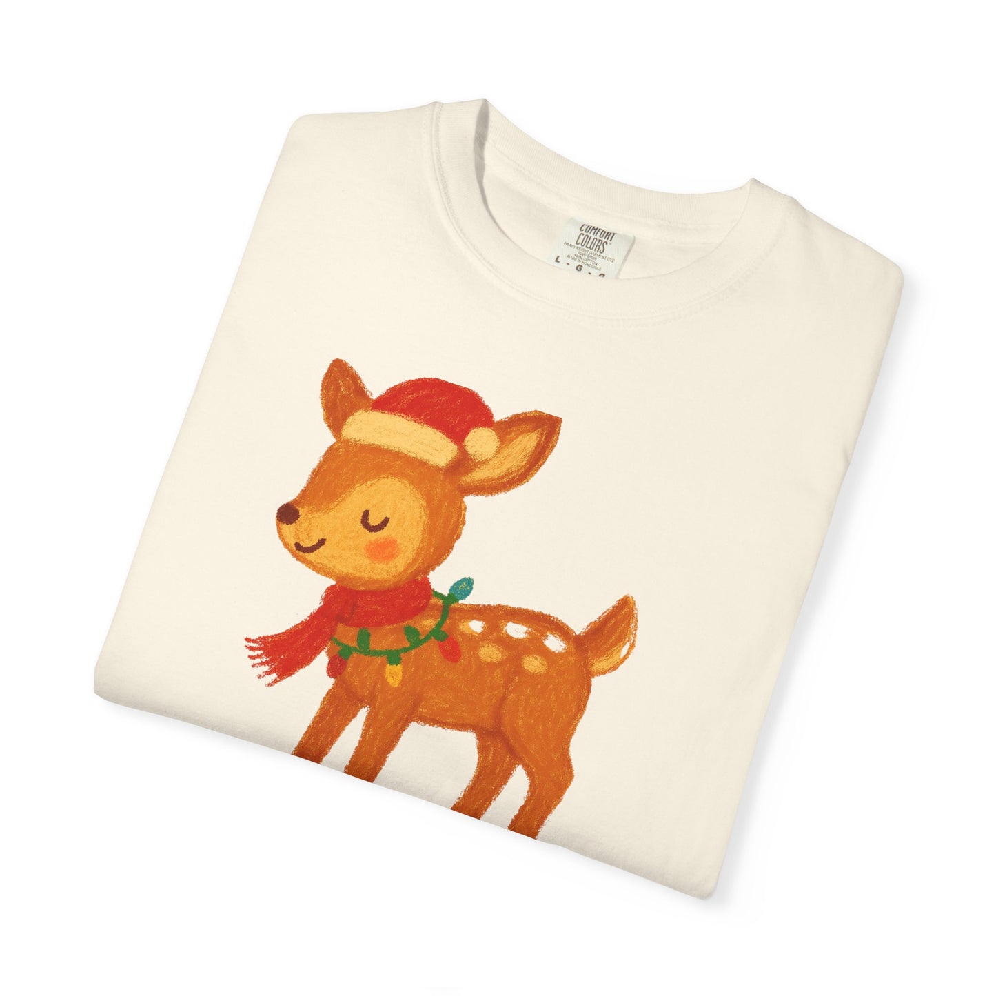 Oh Deer, Christmas is Here Comfort Colors T-shirt - Holiday Season Apparel, Festive Reindeer Tee, Winter Celebration Shirt, Christmas Gift