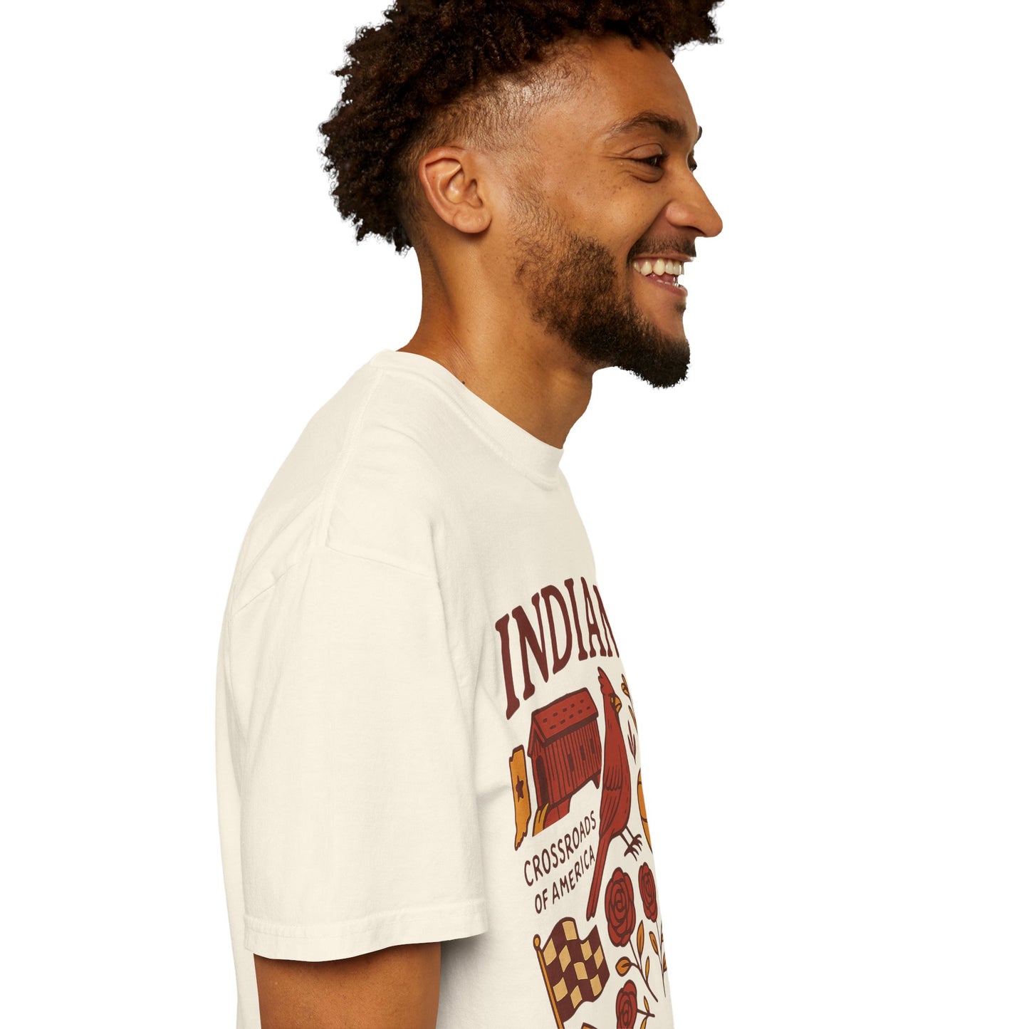 Indiana state symbols Cardinal & Hoosier Icons T-Shirt | Crossroads of America design Comfort Colors