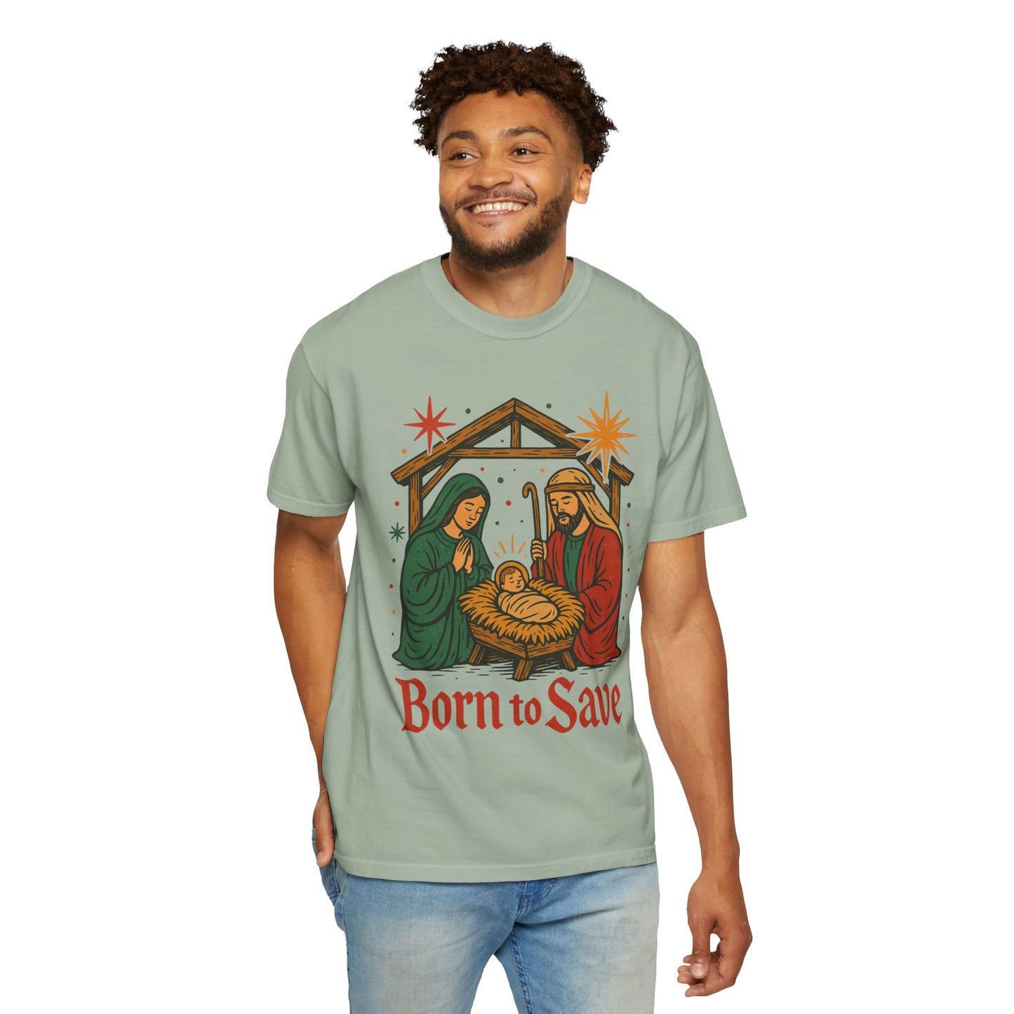 Born to Save Comfort Colors Christmas tshirt