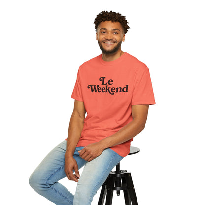 Le Weekend Comfort Colors T-Shirt, Weekend Vibes Tee, Unisex Garment-Dyed Shirt, Bright and Colorful Top, Comfy Weekend Apparel