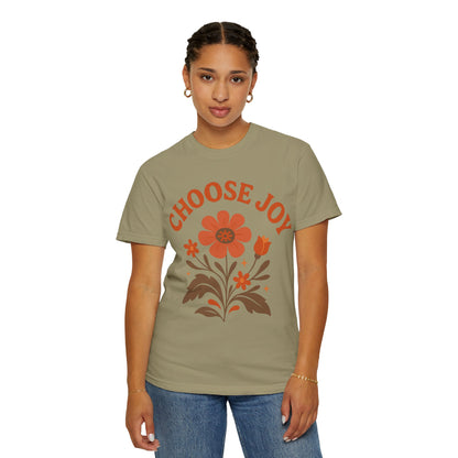 Choose Joy Comfort Colors T-Shirt — Positive Message Graphic Tee