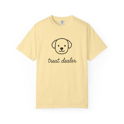 Treat Dealer Comfort Colors Unisex T-shirt, Dog Lover Shirt, Pet Owner Tee, Gift for Dog Mom, Casual Tee, Garment Dyed Tshirt