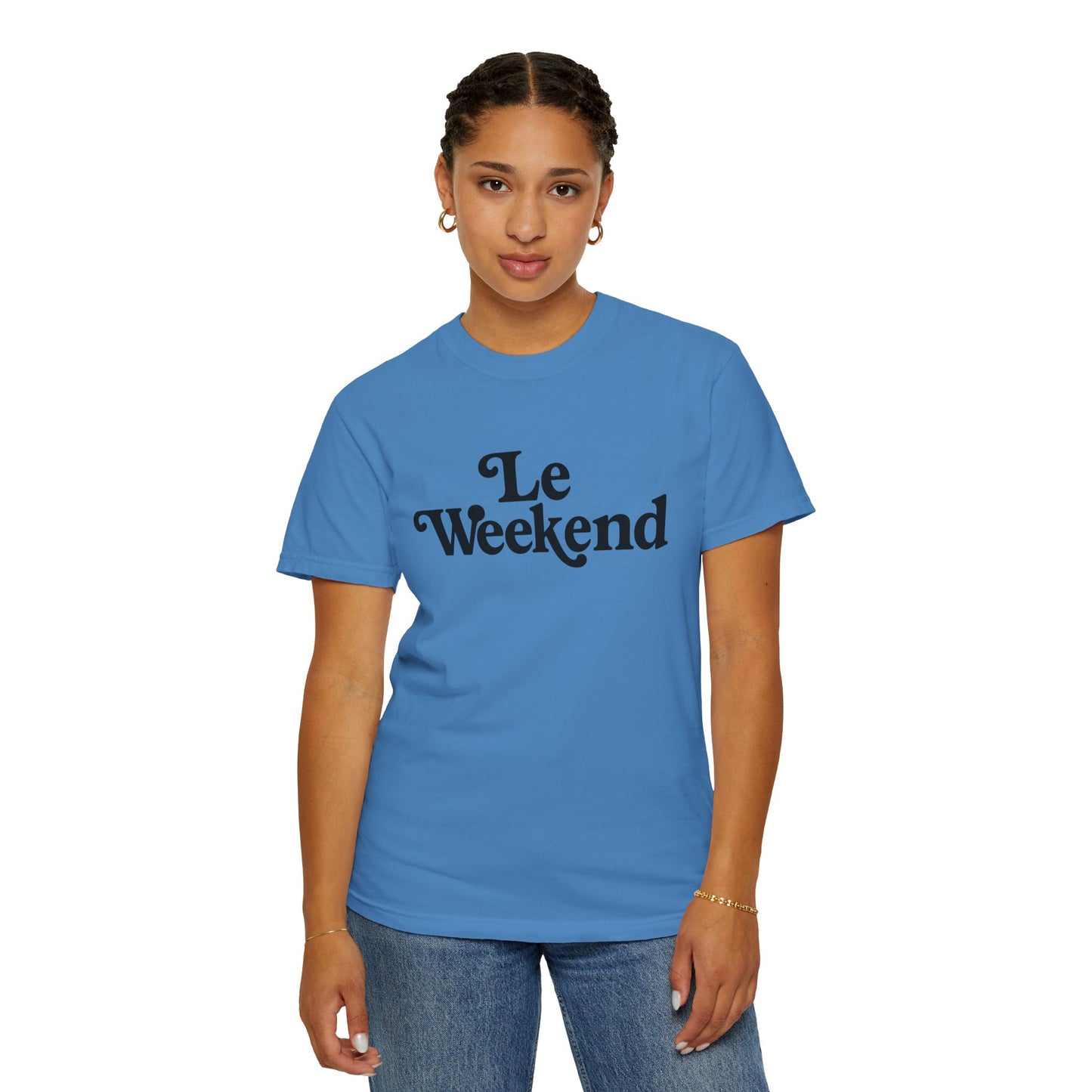 Le Weekend Comfort Colors T-Shirt, Weekend Vibes Tee, Unisex Garment-Dyed Shirt, Bright and Colorful Top, Comfy Weekend Apparel