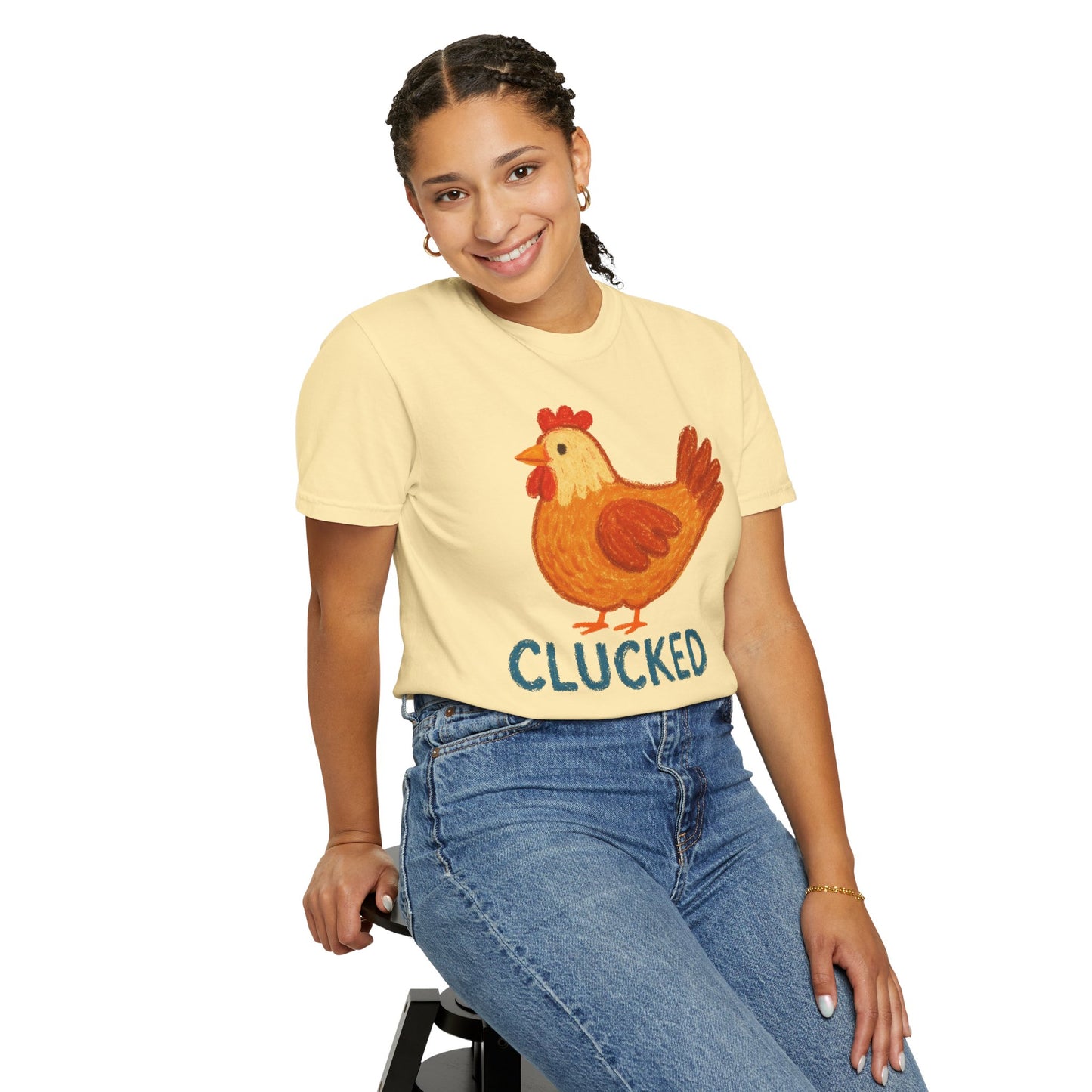 Clucked Funny Chicken Lover Comfort Colors T-Shirt, Chicken Graphic Tee, Unisex Tee, Garment-Dyed Shirt, Chicken Mom Gift, Animal Lover