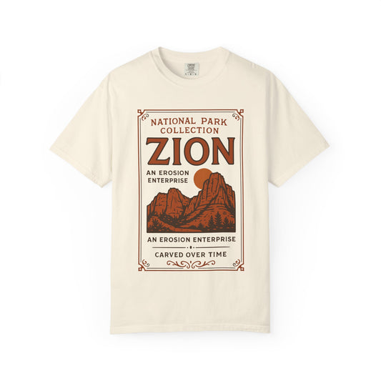 Zion National Park Poster T-Shirt | Canyon Landscape Tee Comfort Colors T-shirt