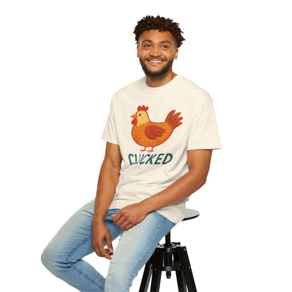 Clucked Funny Chicken Lover Comfort Colors T-Shirt, Chicken Graphic Tee, Unisex Tee, Garment-Dyed Shirt, Chicken Mom Gift, Animal Lover