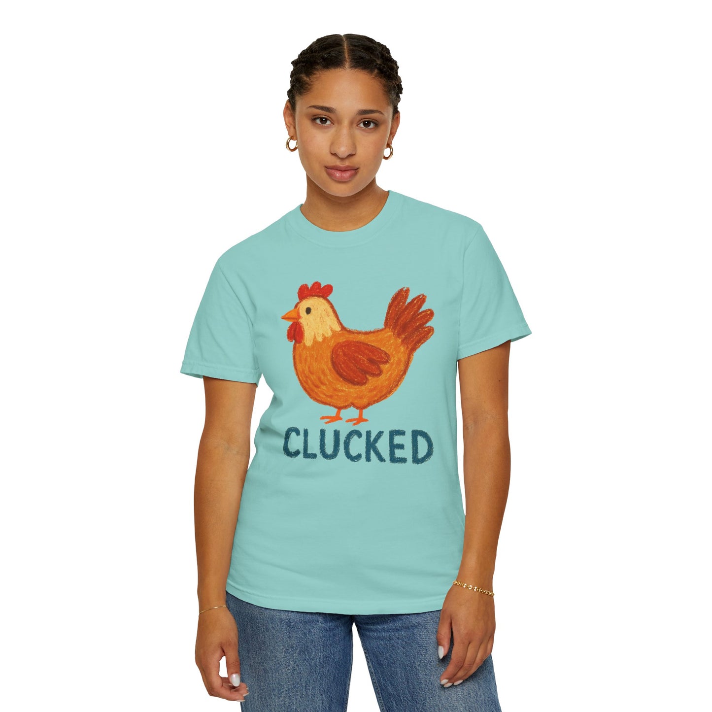 Clucked Funny Chicken Lover Comfort Colors T-Shirt, Chicken Graphic Tee, Unisex Tee, Garment-Dyed Shirt, Chicken Mom Gift, Animal Lover