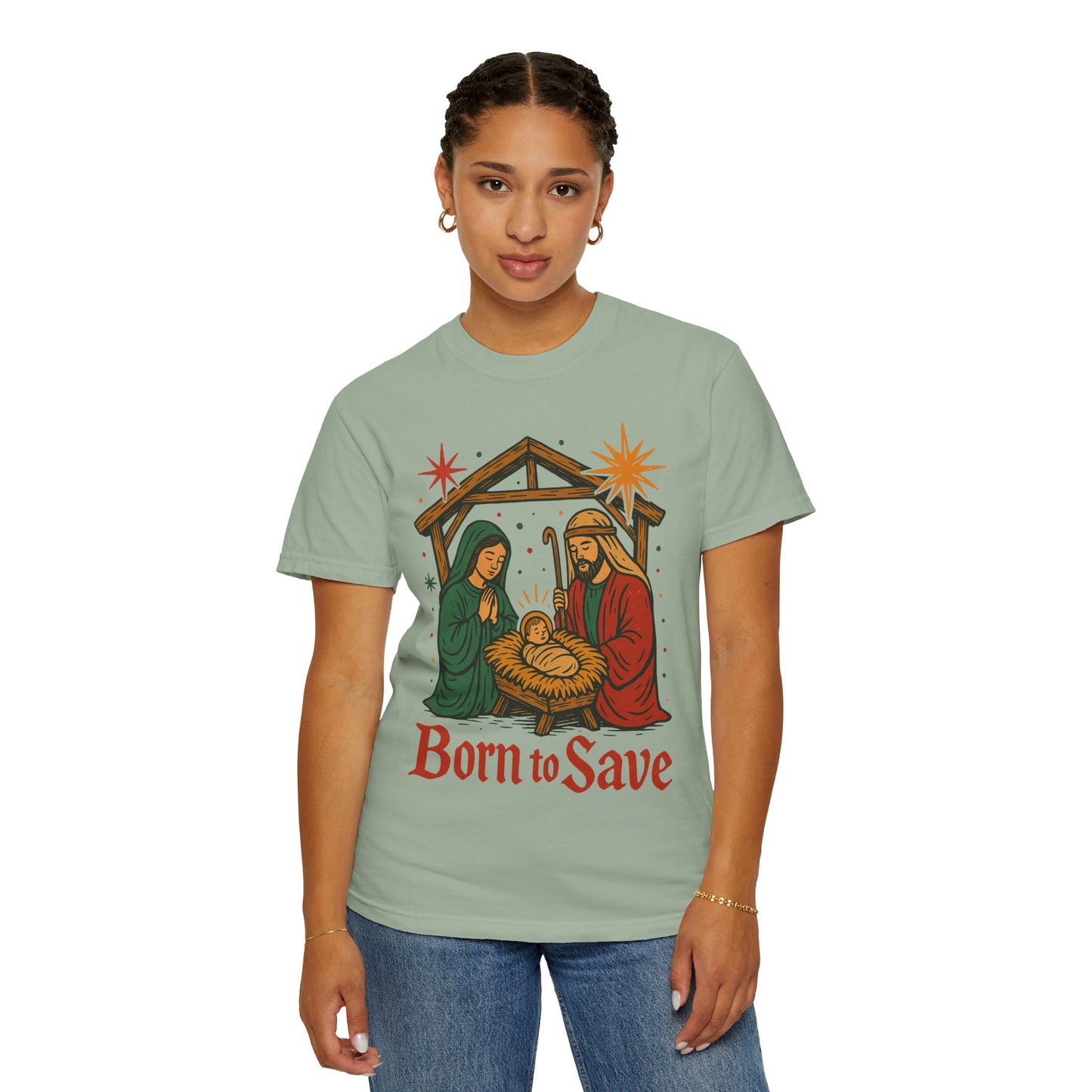Born to Save Comfort Colors Christmas tshirt