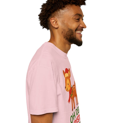 Oh Deer, Christmas is Here Comfort Colors T-shirt - Holiday Season Apparel, Festive Reindeer Tee, Winter Celebration Shirt, Christmas Gift