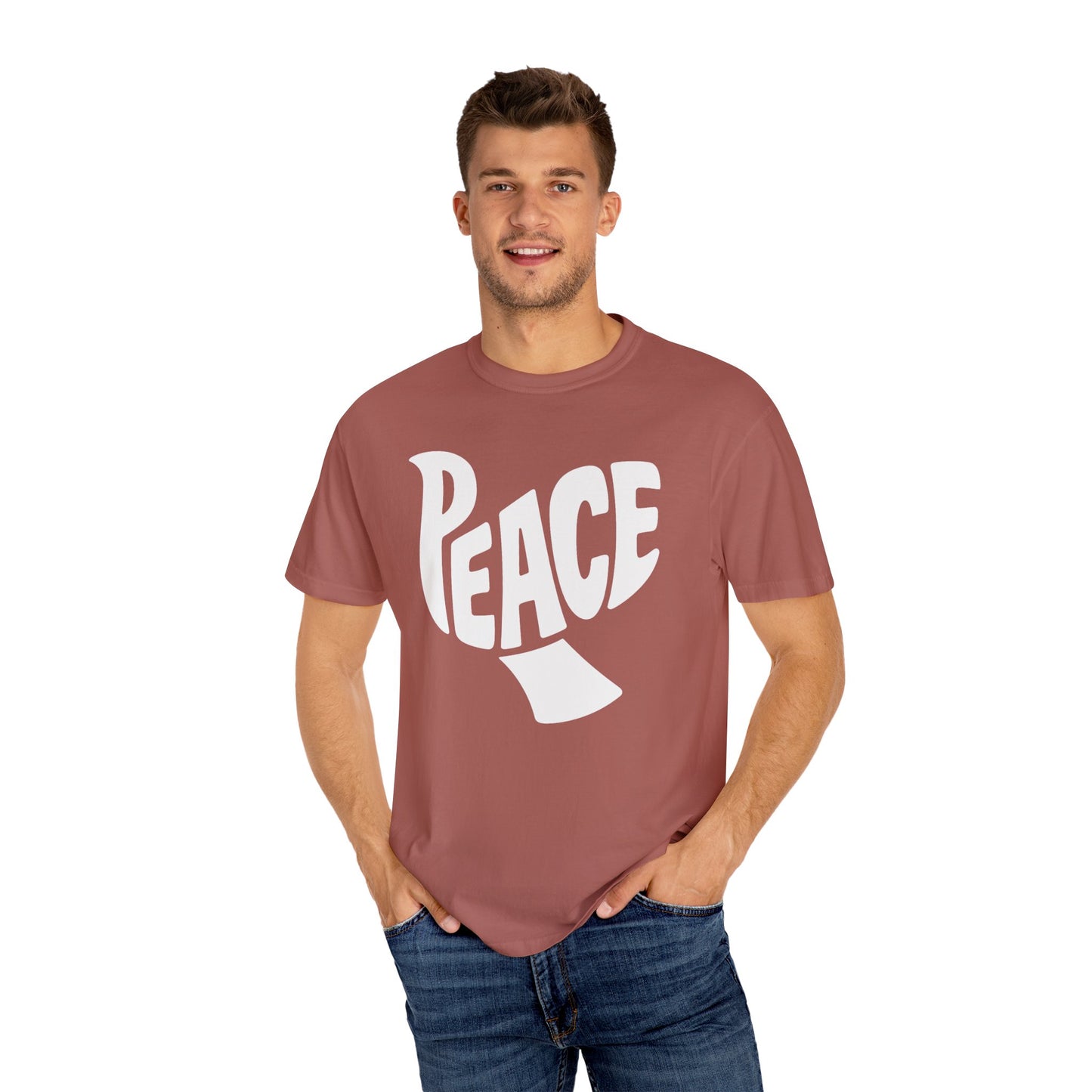 Dove Peace Comfort Colors Tee, Unisex Shirt for Dove Lovers, Peaceful Vibes Tee, Unique Gift for Peace Enthusiasts, Casual Dove Graphic Tee,