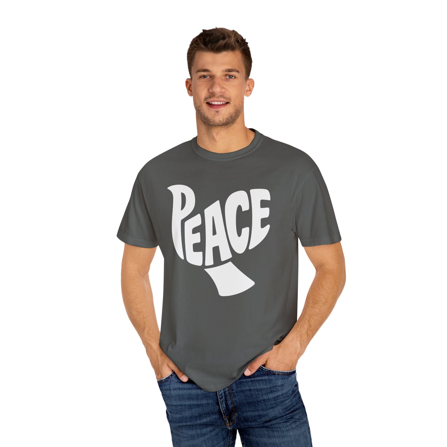 Dove Peace Comfort Colors Tee, Unisex Shirt for Dove Lovers, Peaceful Vibes Tee, Unique Gift for Peace Enthusiasts, Casual Dove Graphic Tee,