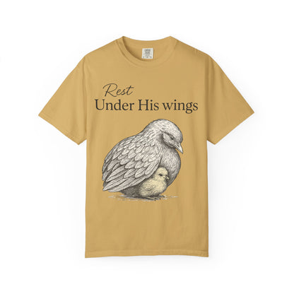 Under His Wings, Faith Comfort Colors T-shirt