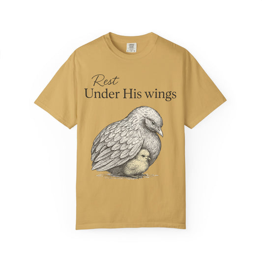 Under His Wings, Faith Comfort Colors T-shirt