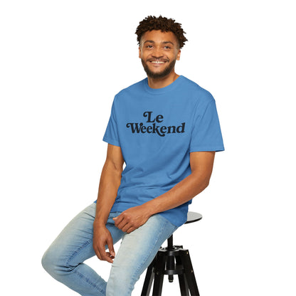 Le Weekend Comfort Colors T-Shirt, Weekend Vibes Tee, Unisex Garment-Dyed Shirt, Bright and Colorful Top, Comfy Weekend Apparel