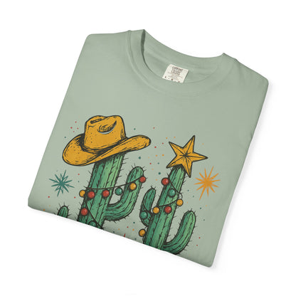 Unisex Garment-Dyed T-shirt, Western Comfort Colors tshirt, Howdy Christmas