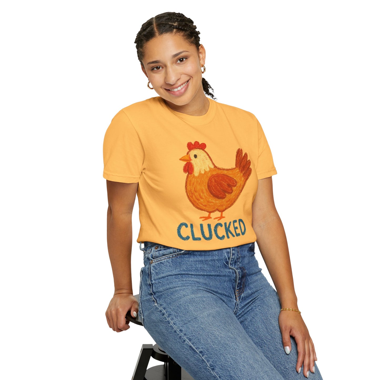 Clucked Funny Chicken Lover Comfort Colors T-Shirt, Chicken Graphic Tee, Unisex Tee, Garment-Dyed Shirt, Chicken Mom Gift, Animal Lover