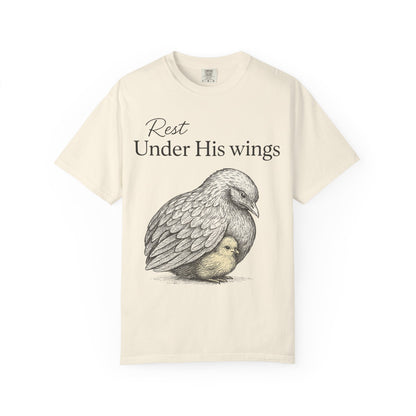 Under His Wings, Faith Comfort Colors T-shirt