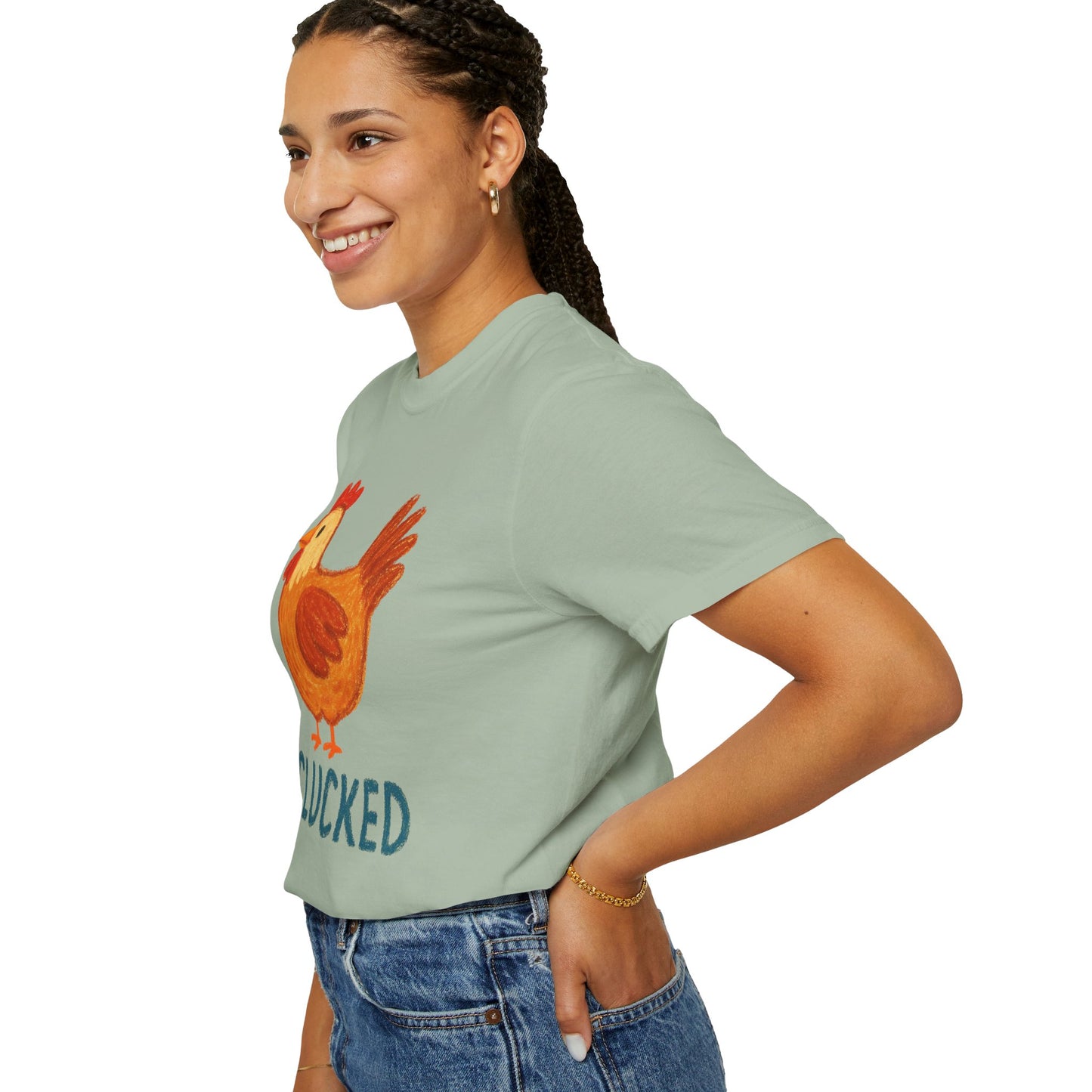 Clucked Funny Chicken Lover Comfort Colors T-Shirt, Chicken Graphic Tee, Unisex Tee, Garment-Dyed Shirt, Chicken Mom Gift, Animal Lover
