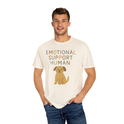 Emotional Support Human dog illustration T-Shirt | Cute Pet Lover Tee Comfort Colors T-shirt
