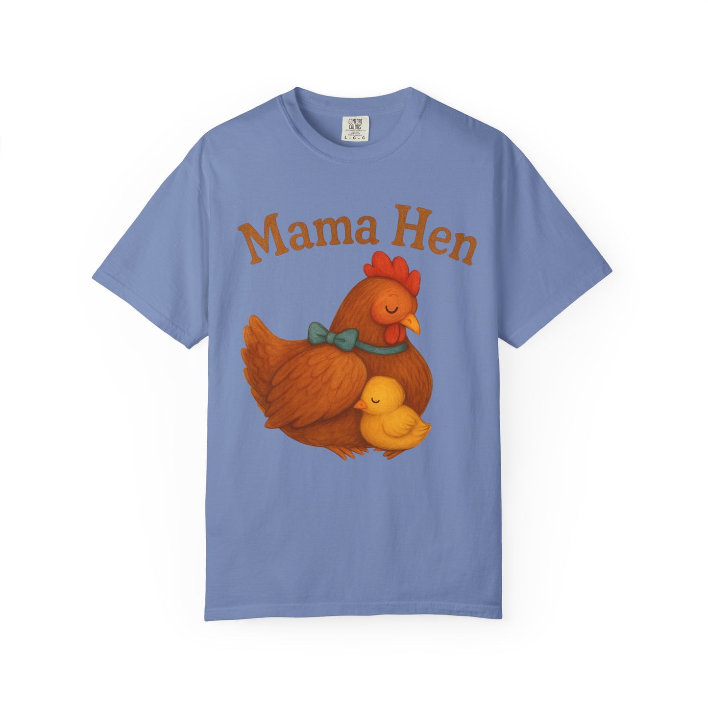 Mama Hen Comfort Colors T-Shirt, Chicken Lover Farm Tee - Unisex Garment-Dyed Shirt, Graphic Hen Tee, Funny Animal Tee, Farm Life Shirt,