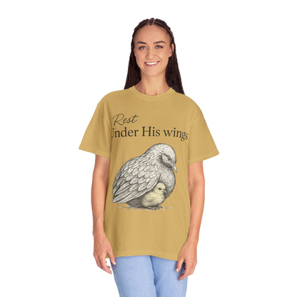 Under His Wings, Faith Comfort Colors T-shirt