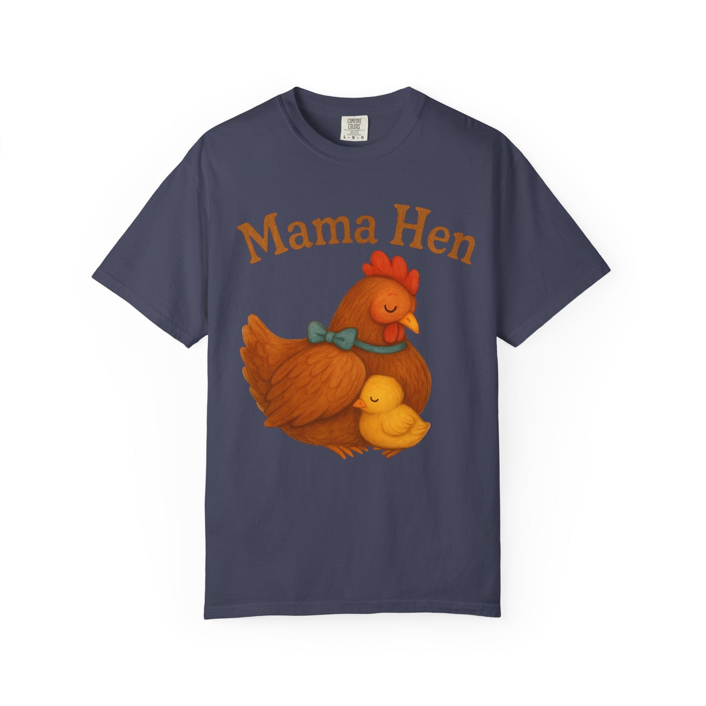 Mama Hen Comfort Colors T-Shirt, Chicken Lover Farm Tee - Unisex Garment-Dyed Shirt, Graphic Hen Tee, Funny Animal Tee, Farm Life Shirt,
