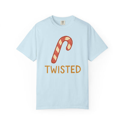 Candy Cane Twist T-shirt | Christmas Comfort Colors garment-dyed T-shirt