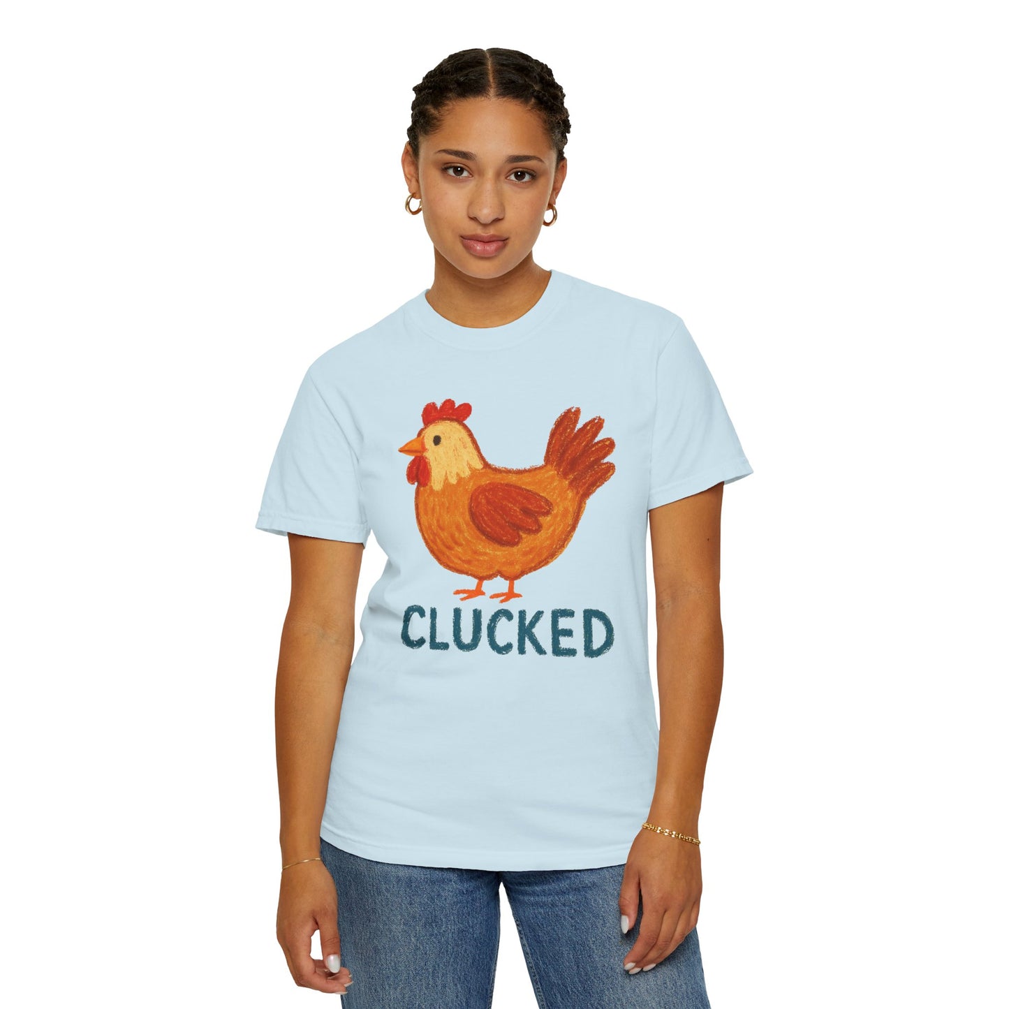 Clucked Funny Chicken Lover Comfort Colors T-Shirt, Chicken Graphic Tee, Unisex Tee, Garment-Dyed Shirt, Chicken Mom Gift, Animal Lover