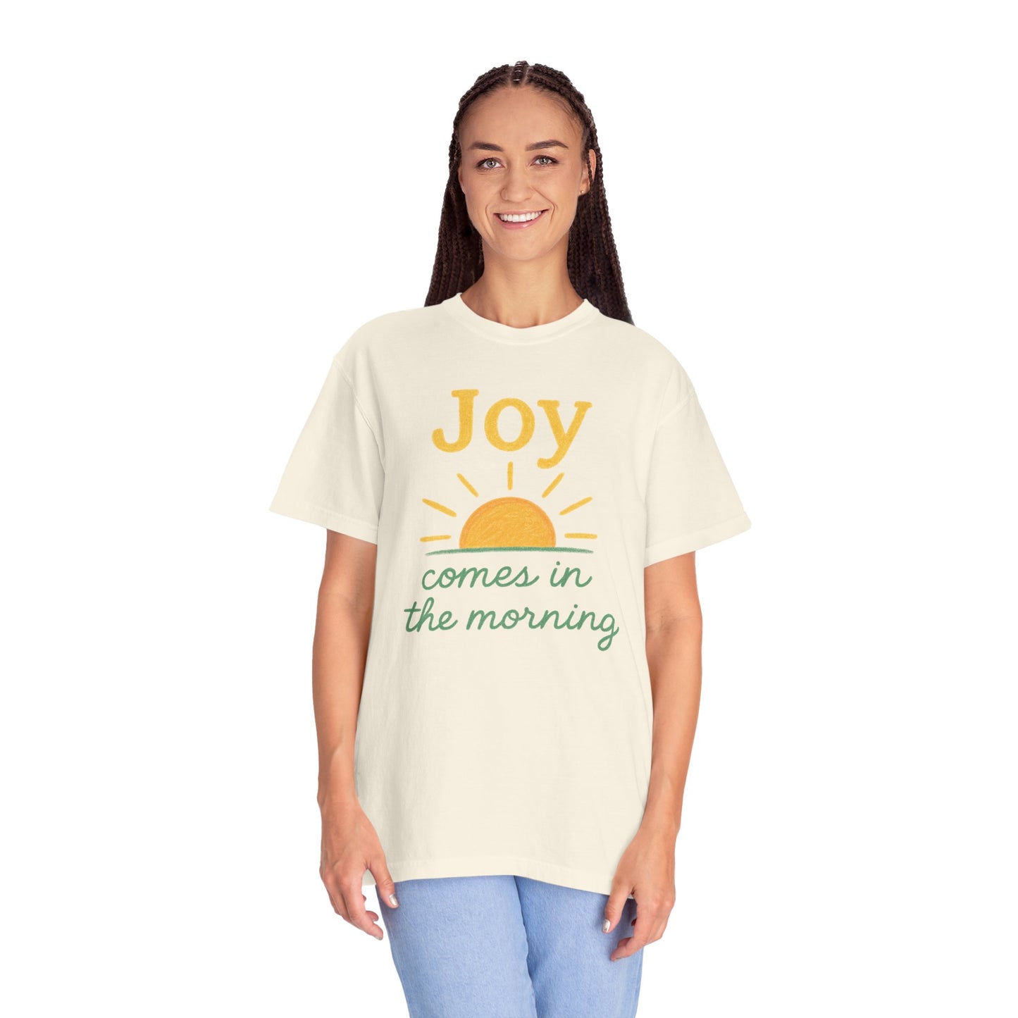 Joy Comes in the Morning T-shirt | Faith Scripture Tee Comfort Colors t-shirt