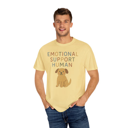 Emotional Support Human dog illustration T-Shirt | Cute Pet Lover Tee Comfort Colors T-shirt